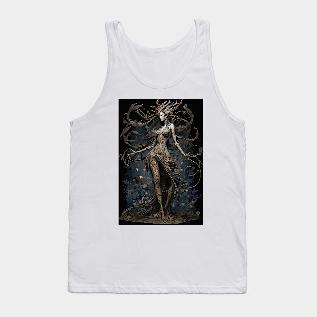 Dark elf queen Tank Top by RosaliArt